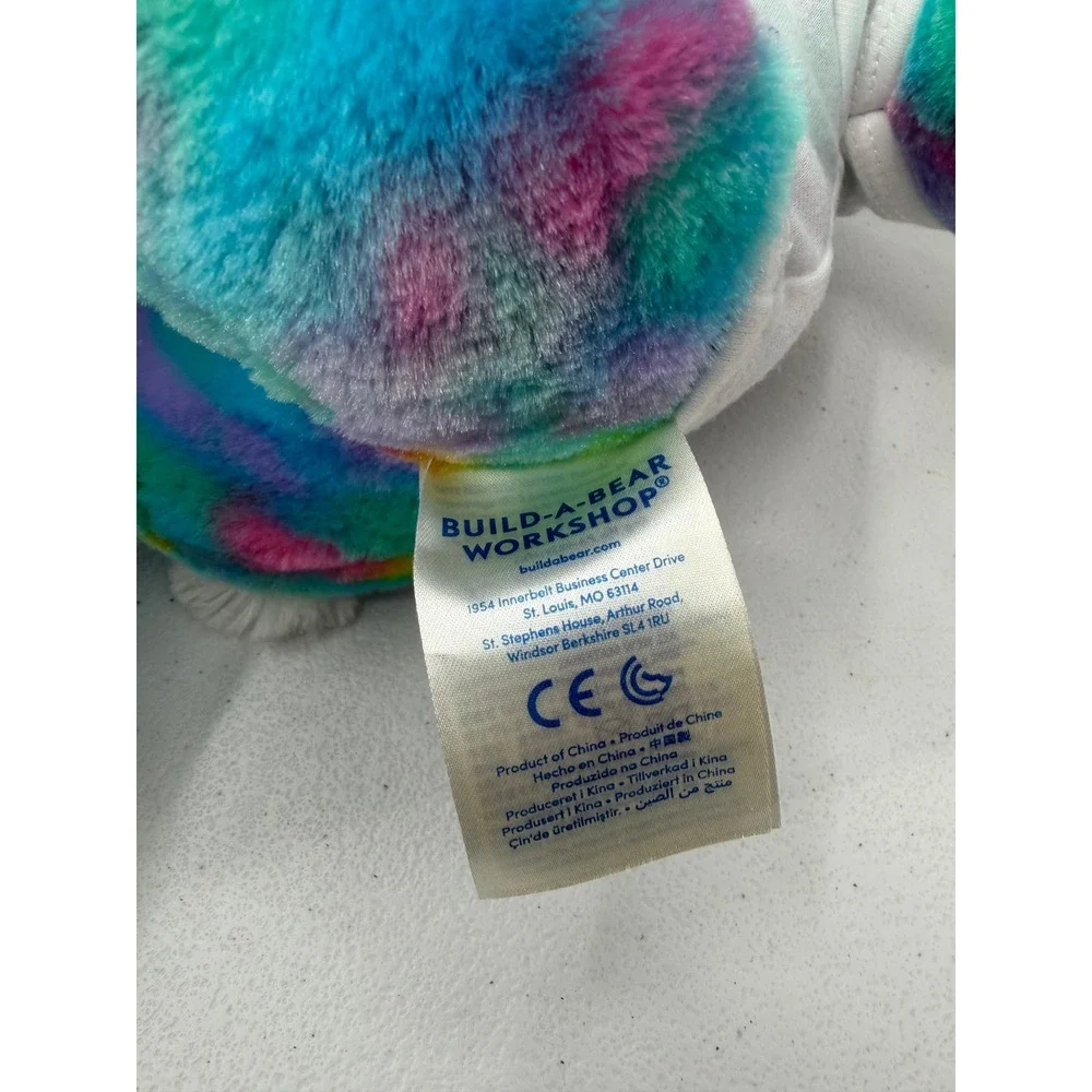 Build-A-Bear Bunny Birthday Princess Plush Tie Dye Blue Pink Purple 20in Stuffed